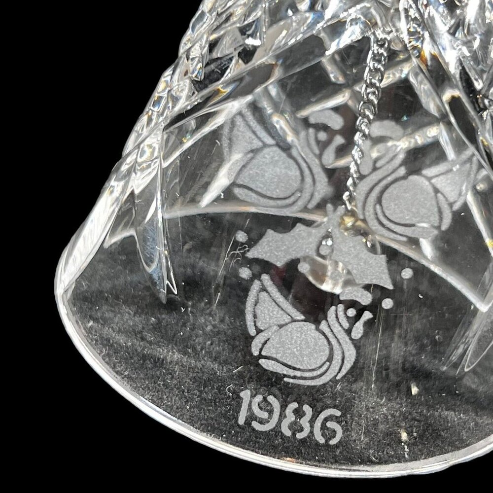 Vtg Waterford Crystal Bell 1986 12 Days of Christmas Three French Hens in BOX - Picture 9 of 11